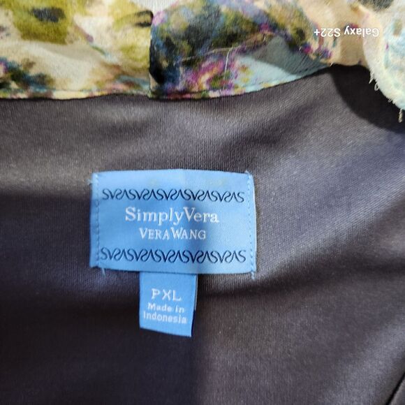 Simply Vera Vera Wang Sleeveless Blouse Womens SZ Petite XL Romantic Whimsygoth - Picture 4 of 4